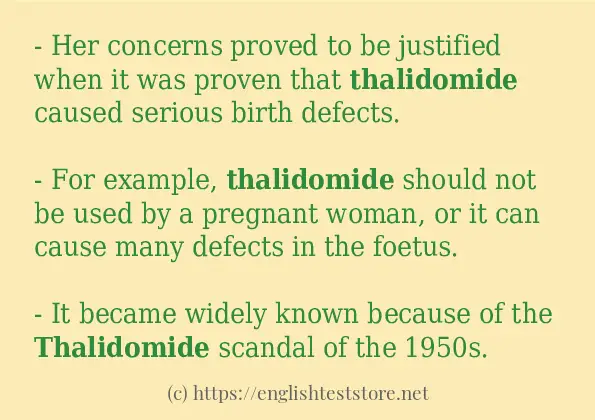 Some example sentences of thalidomide