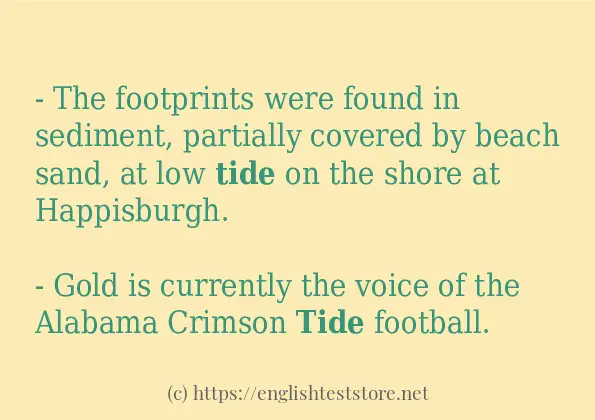 Some example sentences of tide