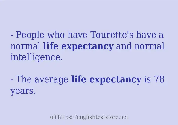 Some in-sentence examples of Life expectancy