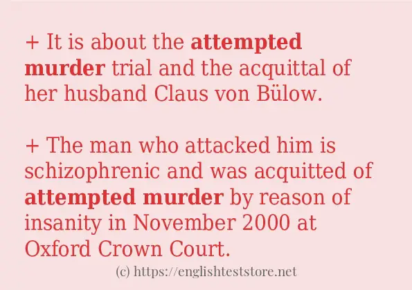 Some in-sentence examples of attempted murder