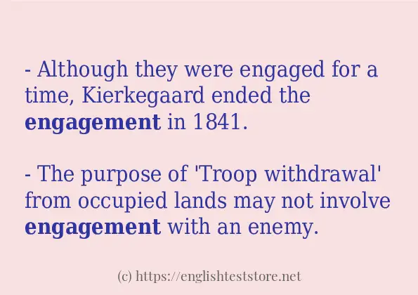 Some in-sentence examples of engagement