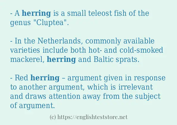Some in-sentence examples of herring
