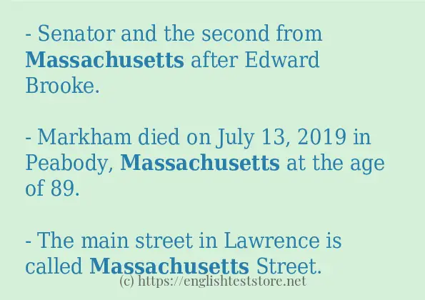 Some in-sentence examples of massachusetts