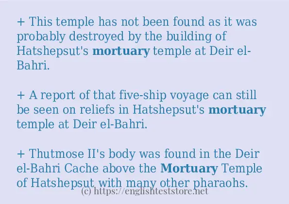 Some in-sentence examples of mortuary