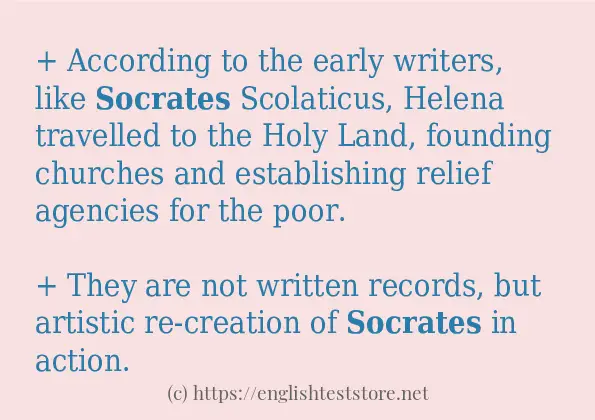 Some in-sentence examples of socrates