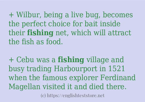 Some sentences in use of fishing