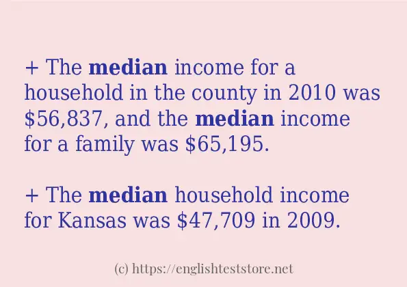 Some sentences in use of median