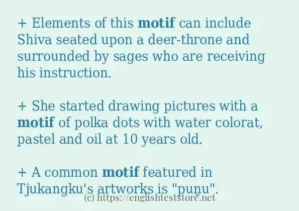 Some sentences in use of motif