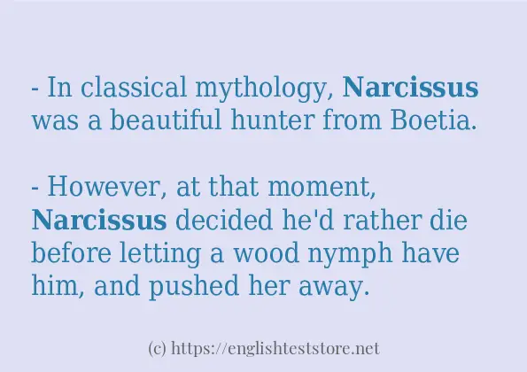 Some sentences in use of narcissus