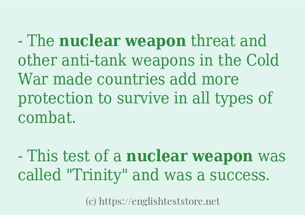 Some sentences in use of nuclear weapon