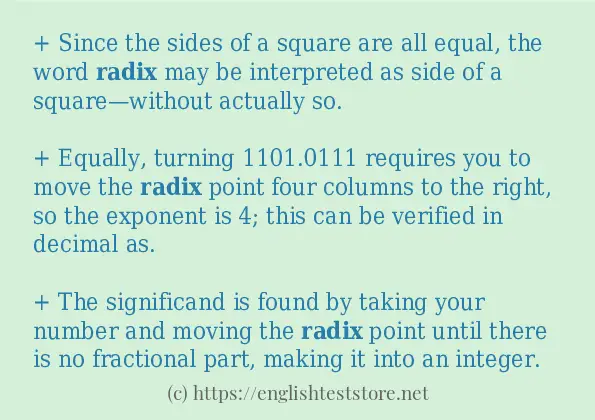 Some sentences in use of 