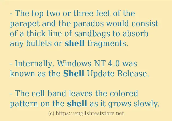 Some sentences in use of shell