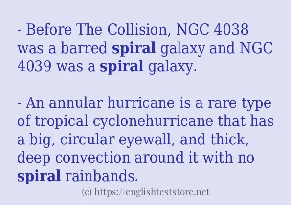 Some sentences in use of spiral