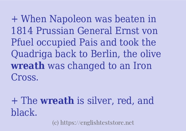 Some sentences in use of wreath
