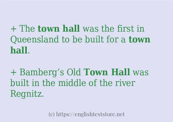 Town hall in-sentences