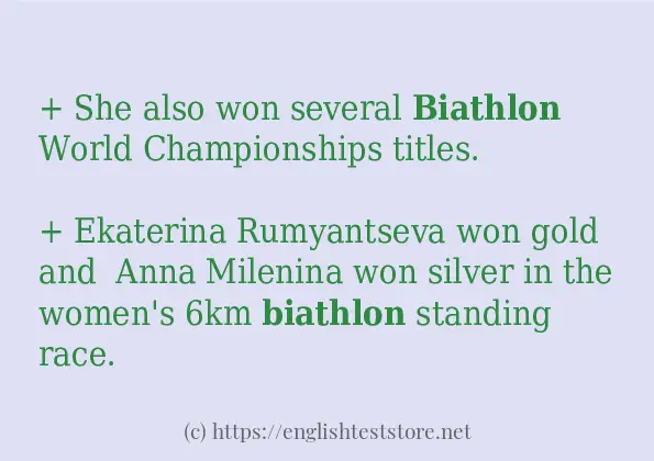 Use in sentence of biathlon