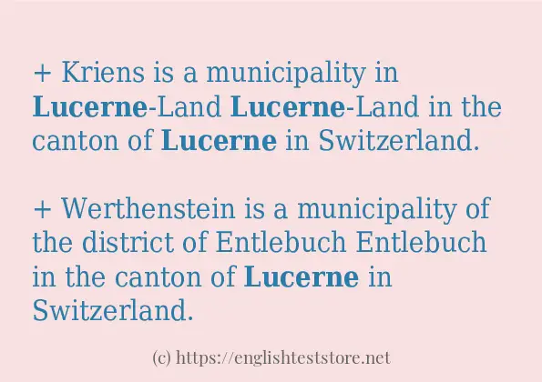 Use in sentence of lucerne