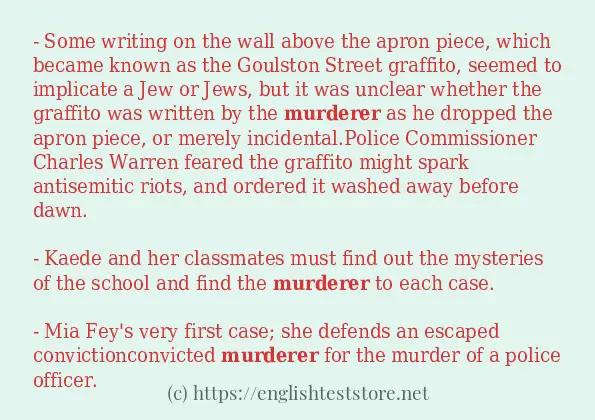 Use in sentence of murderer