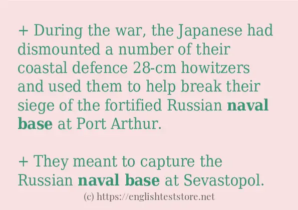 Use in sentence of naval base