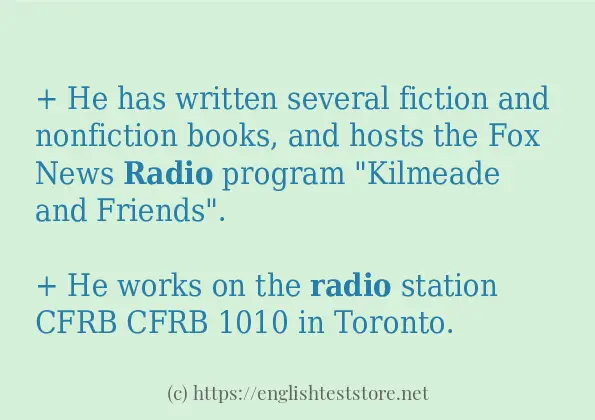 Use in sentence of radio