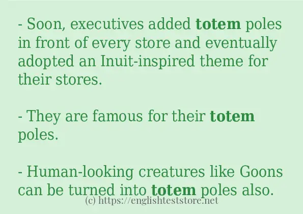 Use in sentence of totem