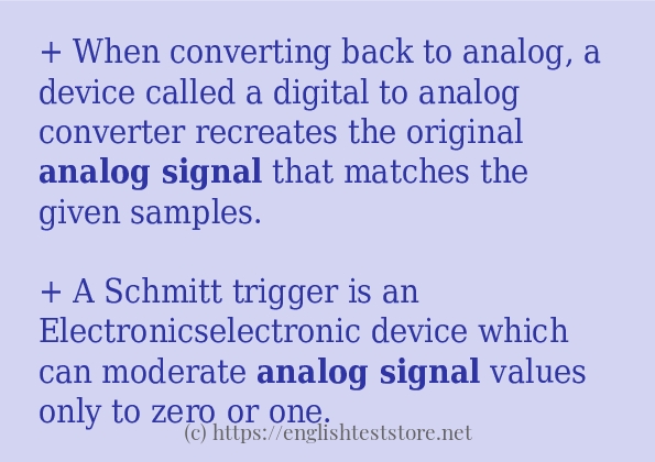 Use the word Analog signal