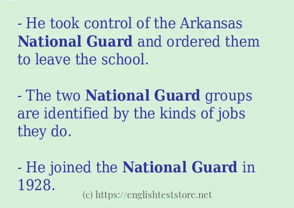 Use the word National guard