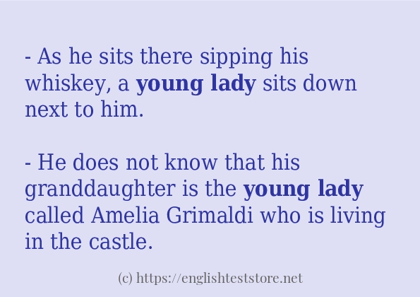 Use the word Young lady