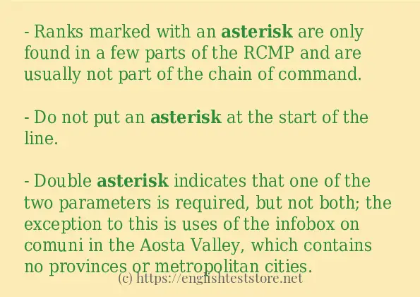 Use the word asterisk