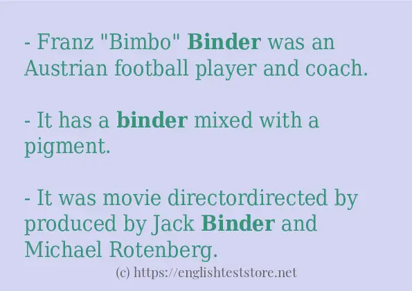 Use the word binder