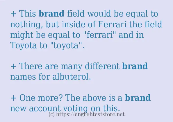 Use the word brand