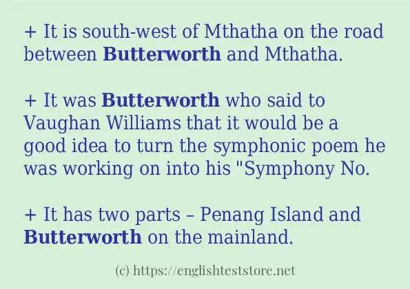 Use the word butterworth