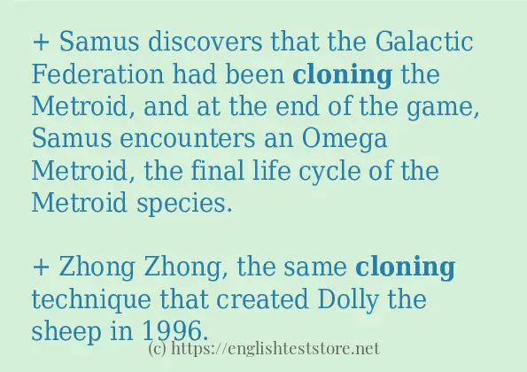 Use the word cloning