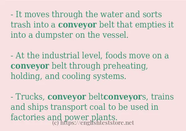 Use the word conveyor