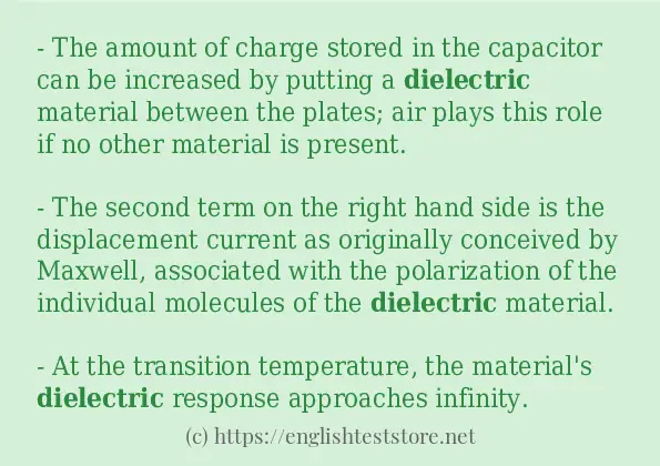 Use the word dielectric