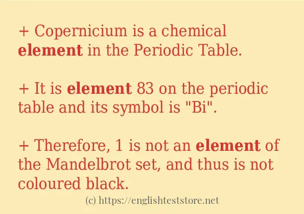 Use the word element