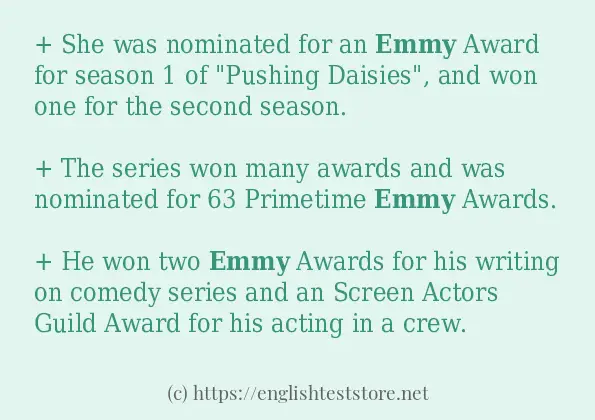 Use the word emmy