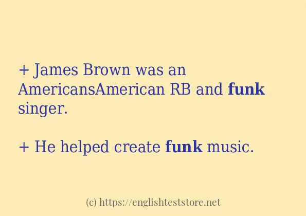 Use the word funk