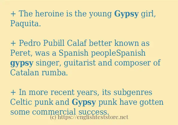 Use the word gypsy
