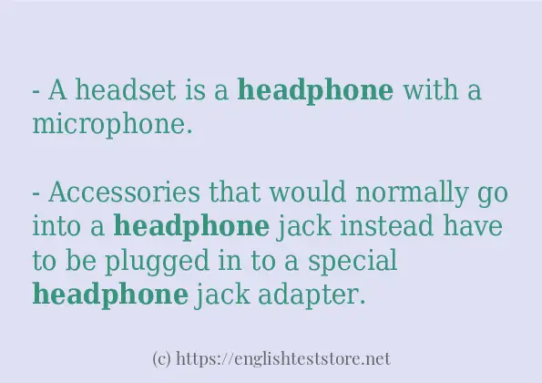 Use the word headphone