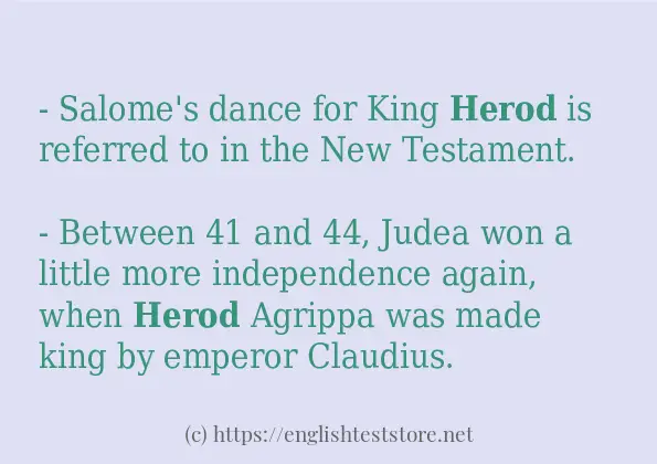 Use the word herod