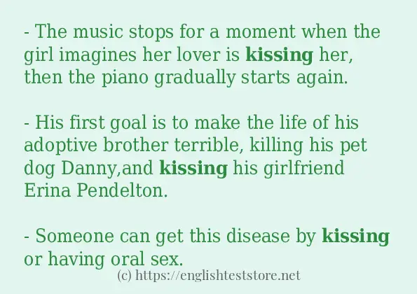 Use the word kissing