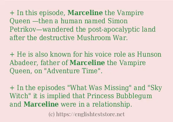 Use the word marceline