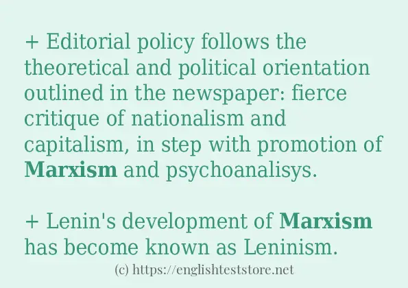 Use The Word Marxism Englishteststore Blog