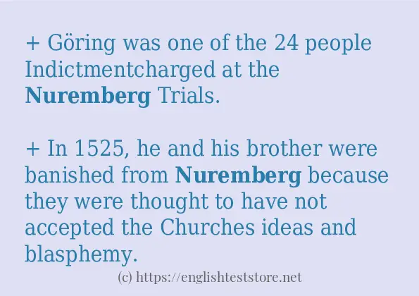 Use the word nuremberg