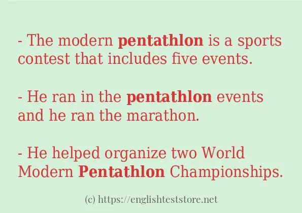 Use the word pentathlon