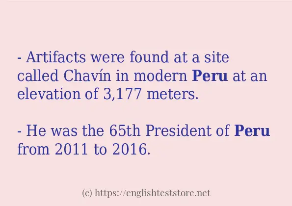 Use the word peru