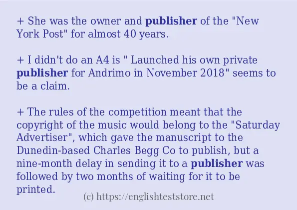 Use the word publisher