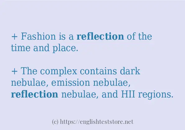 Use the word reflection