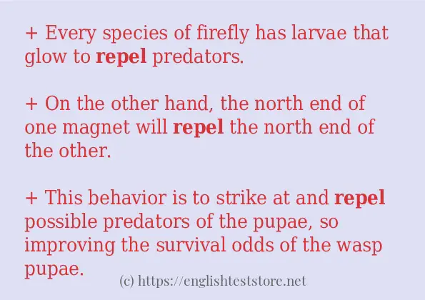 Use the word repel